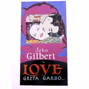 GRETA GARBO in LOVE 1920s Movie Poster Print by Batiste Madalena