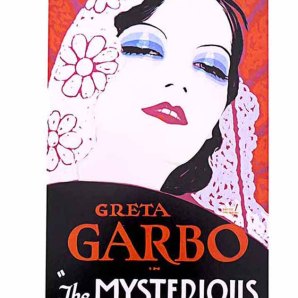 GARBO in Mysterious Lady Art Deco Movie Poster Art by Batiste Madalena